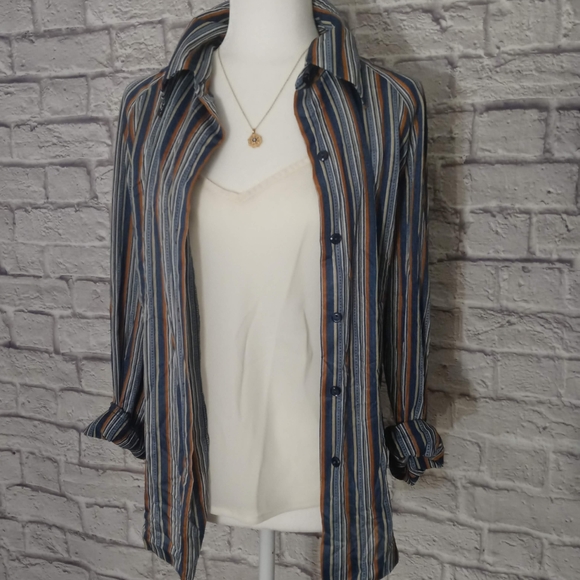 BOGO | Vintage 1970's Mr. Alex Striped Button Up - Picture 9 of 10